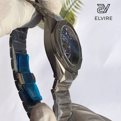 Hublot Diamond Cut Skeleton Watch for Men